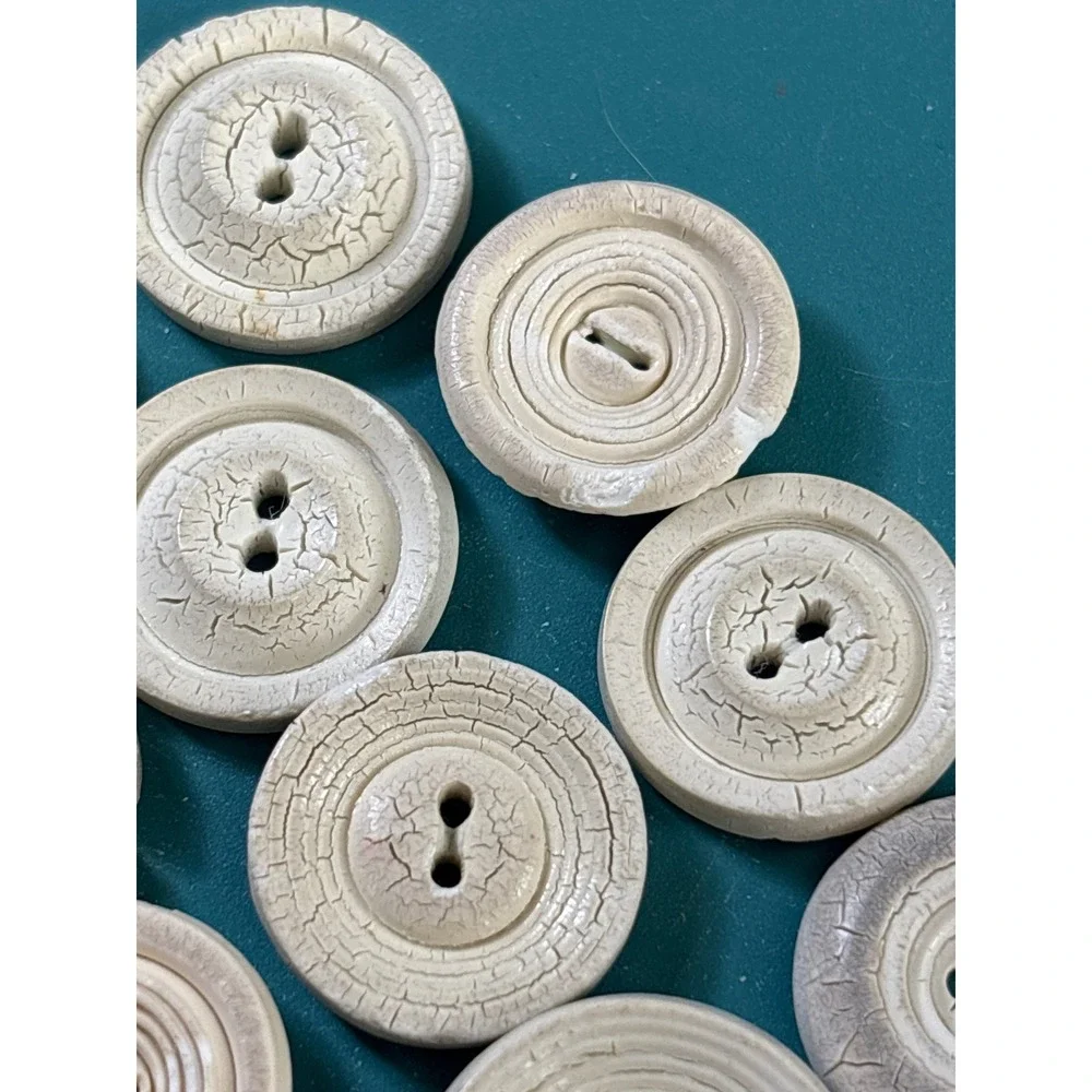 13pc Vintage Cream Composite‎ Buttons Assorted 1-1.25